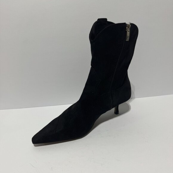 Steven Womens Bana Bootie Black Suede Size 9M - Picture 2 of 5